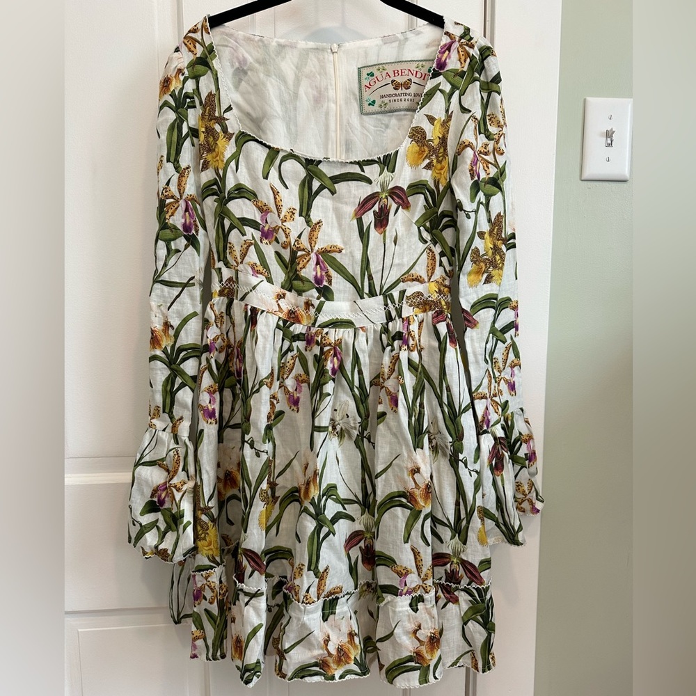 Agua By Agua Bendita Curuba Longsleeve Mini Dress M